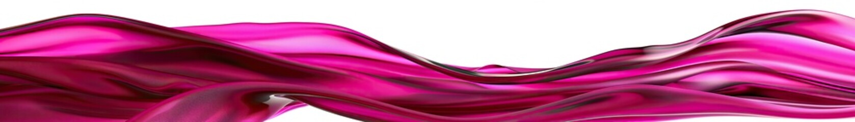 Vibrant fuchsia pink waves, bold and playful, flowing energetically across a clean white backdrop,...