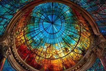 Colorful Dome: Palau Trousers Hall in Barcelona