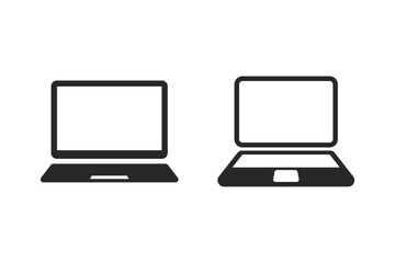 Laptop vector icons. Notebook vector icon collection