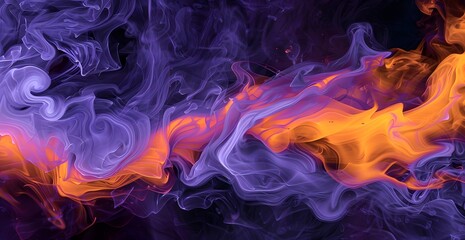 Fototapeta premium Colorful Flames Dance in Old Photo Style