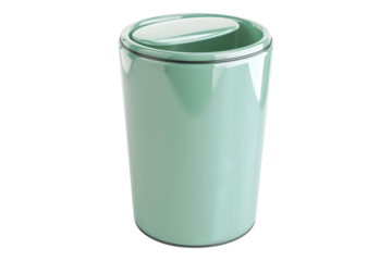 Minimalist dust bin isolated on transparent background