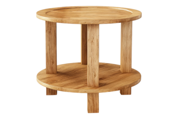 Modern end table isolated on transparent background
