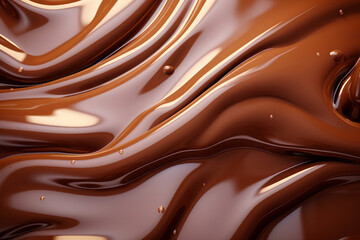 Processed collage of melted liquid chocolate texture. Background for banner, backdrop or texture