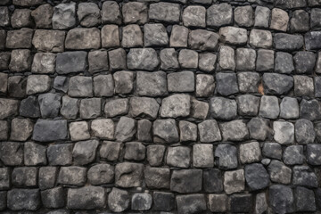 Processed collage of old european cobble stone pavement texture. Background for banner