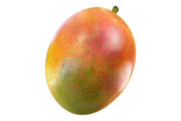 Obraz premium Portrait of ripe and fresh mango isolated on transparent background