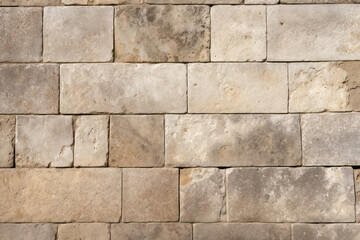 Fototapeta premium Processed collage of ancient yellow block wall texture. Background for banner, backdrop or texture