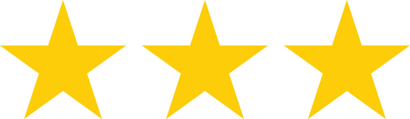 Flat Five-Star Rating Icon for Apps, Websites, and Digital Feedback