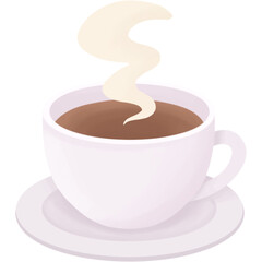 Hot coffee and hot steam