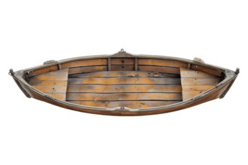 Row boat isolated on transparent background
