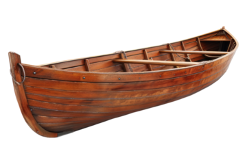 Row boat isolated on transparent background