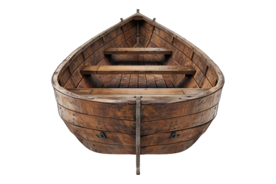Row boat isolated on transparent background