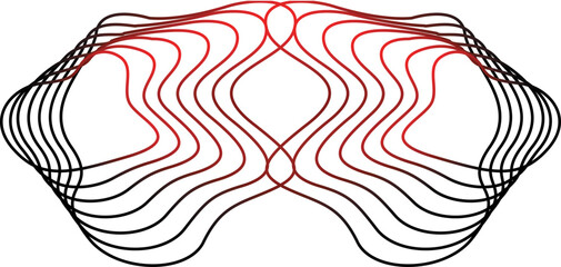 Wavy crossed lines on a white background. Background excluded