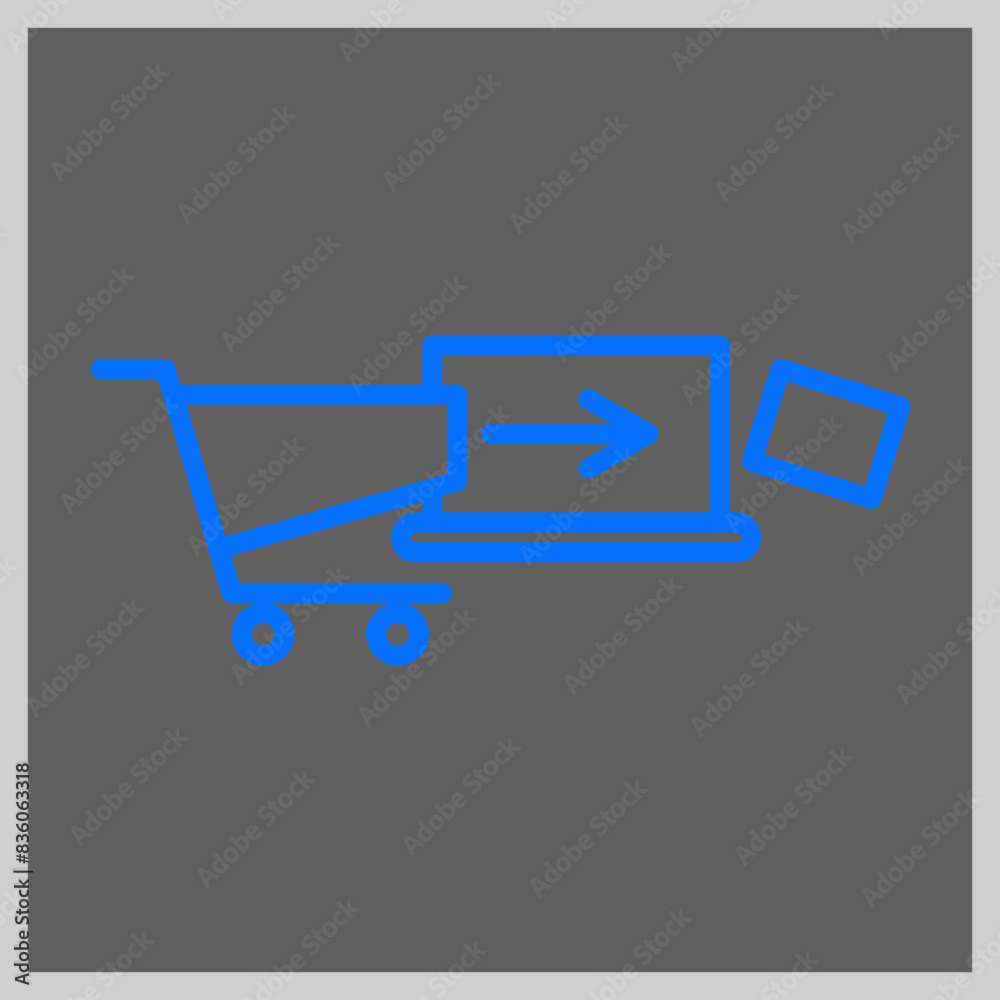 Wall mural shopping cart icon design