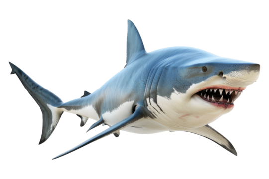 Shark isolated on transparent background