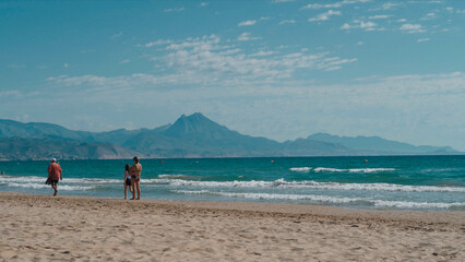 landscape of sea and mountains