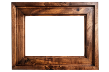 Rustic wooden frame with a dark finish, perfect for holding a photograph or artwork. Ideal for adding a touch of vintage style to any space.