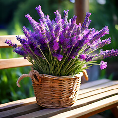 Beautiful Basket of lavender flowers