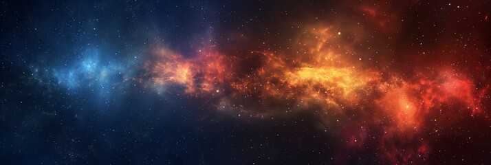 Obraz premium An expansive and colorful representation of a nebula in space with myriad stars, capturing the infinite beauty of the cosmos