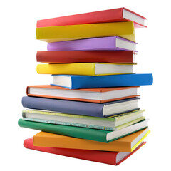 stack of books, isolated on transparent background Remove png, Clipping Path, pen tool
