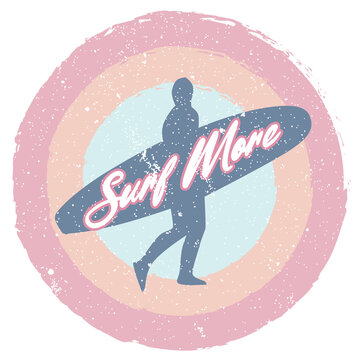 vector illustration of a surfer