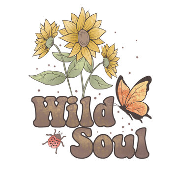 vector illustration of a sunflower