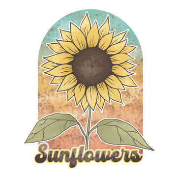 sunflower on a wooden background