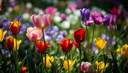 Naklejka premium Blooming Beauties: Exploring the Spring Flowers of AR 7:4