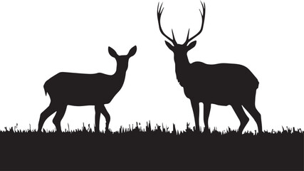deer silhouette vector