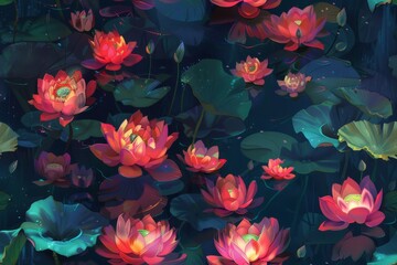 A mesmerizing seamless blossom inspired pattern for impactful creations
