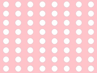 Pink background with white polka dots