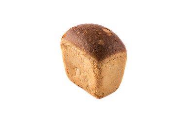 brown bread isolated on white background