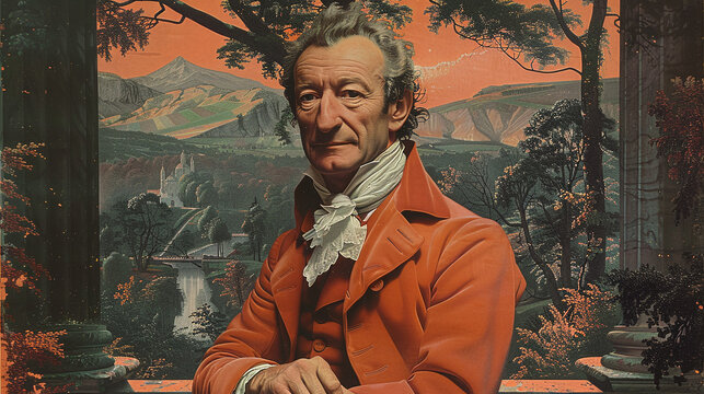 vintage illustration of philosopher Immanuel Kant