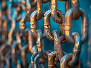 Fototapeta premium Illustration of Implementing robust cybersecurity measures to protect sensitive industrial data from breaches and unauthorized access. Ai Generate.