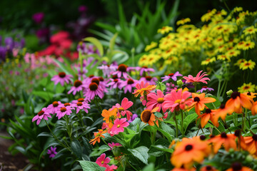 Obraz premium pink and yellow flowers