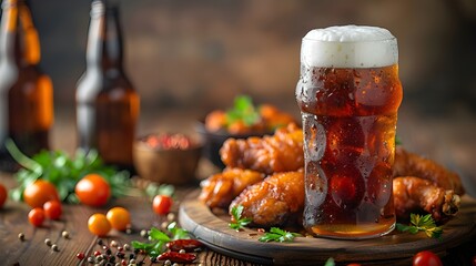 Beer and delicious food