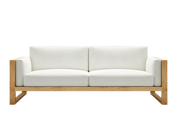 Modern Grey Sofa with Wooden Legs