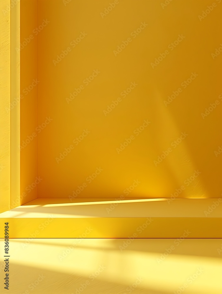 Poster bright and vibrant soft yellow gradient backdrop creating a cheerful ambiance for product presentati
