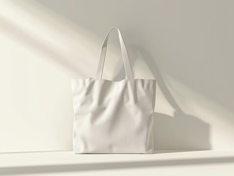 White canvas tote bag mockup on a white background.