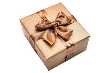 Obraz premium Gift Box with Brown Ribbon