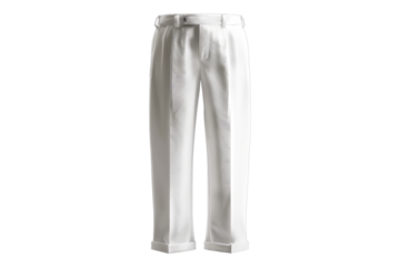 White back wool trouser isolated transparent on background
