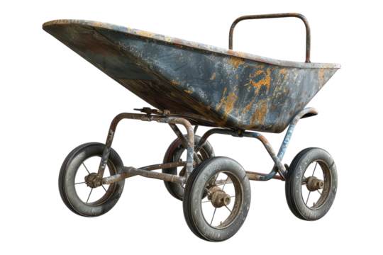 Wheelbarrow isolated transparent on background