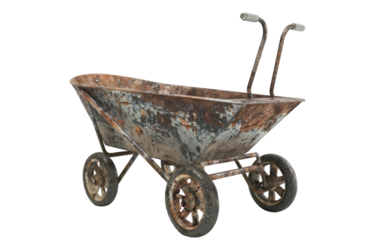 Wheelbarrow isolated transparent on background