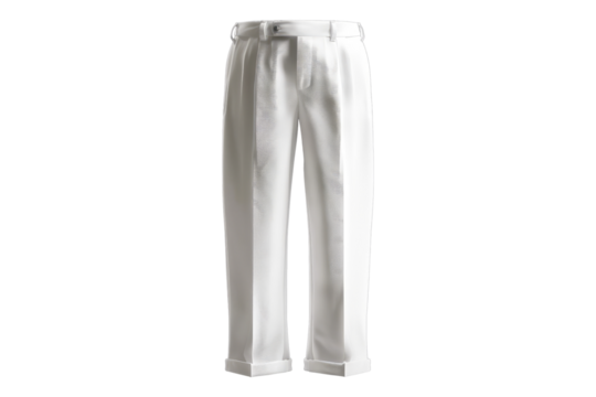 White back wool trouser isolated transparent on background