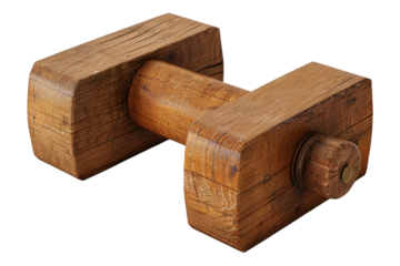 Wooden clamp isolated transparent on background