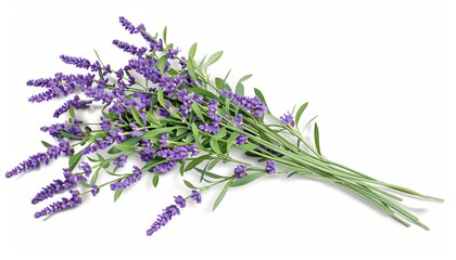 Fototapeta premium Lavender Bliss: Stunning Flowers in Isolation