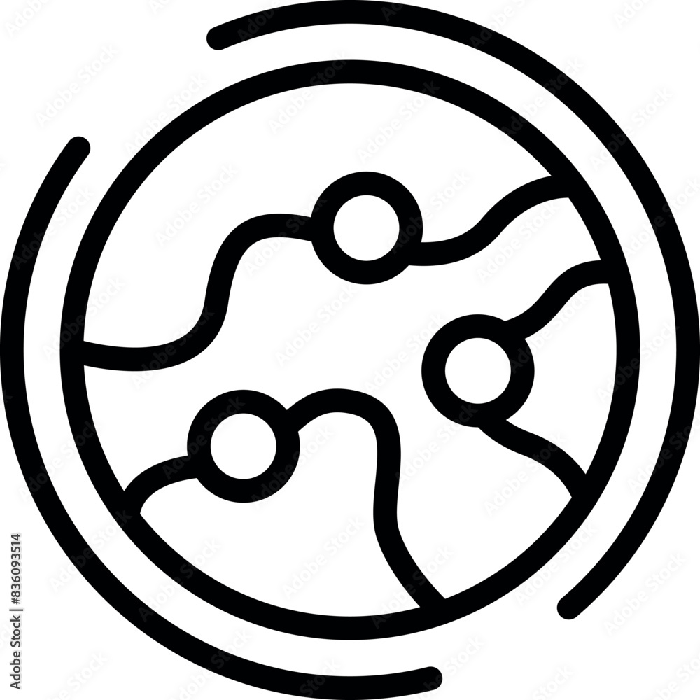 Poster abstract circuit board icon with vector technology illustration and minimalist design for electronic
