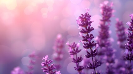 Fototapeta premium Soft Lavender Gradient Backdrop for Beauty and Wellness Product Presentation with Calming Ambiance and Copy Space