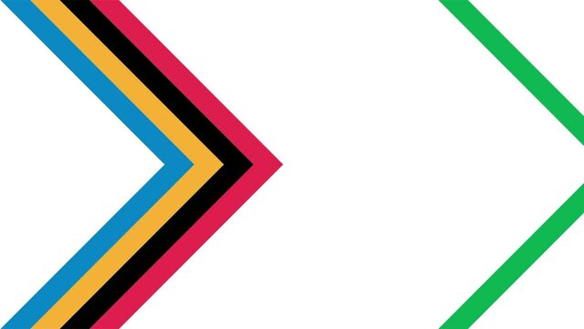 Sport background with rainbow pattern. Summer Olympic Games 2024 in Paris news banner. Triangular pattern