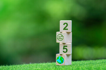 Net zero greenhouse gas emissions reduction with carbon credit concept. Reduce carbon dioxide e.g. renewable energy production improve the efficiency of transportation reduce environmental pollution.