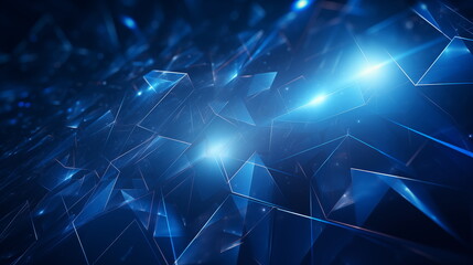 Obraz premium A digital grid is adorned with luminous bright blue lights, designed in a modern futuristic style